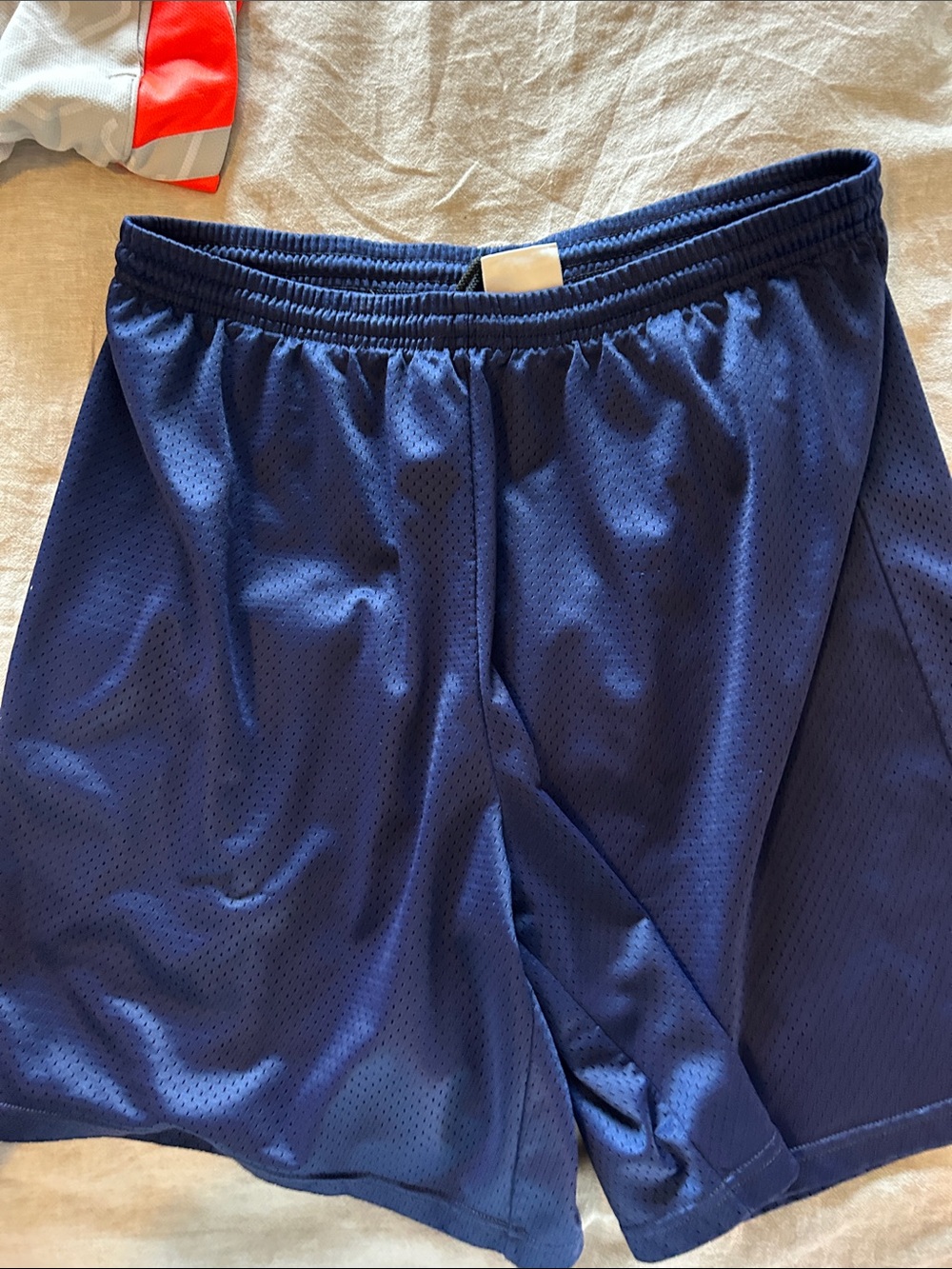 Under Armour Men's Athletic Shorts - Navy, Royal Blue, White, Neon Orange - Picture 11 of 16